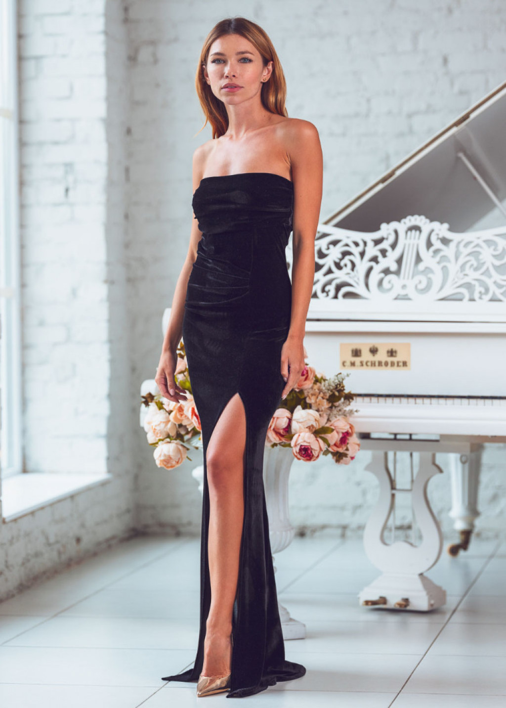 Black Long Velvet Dress