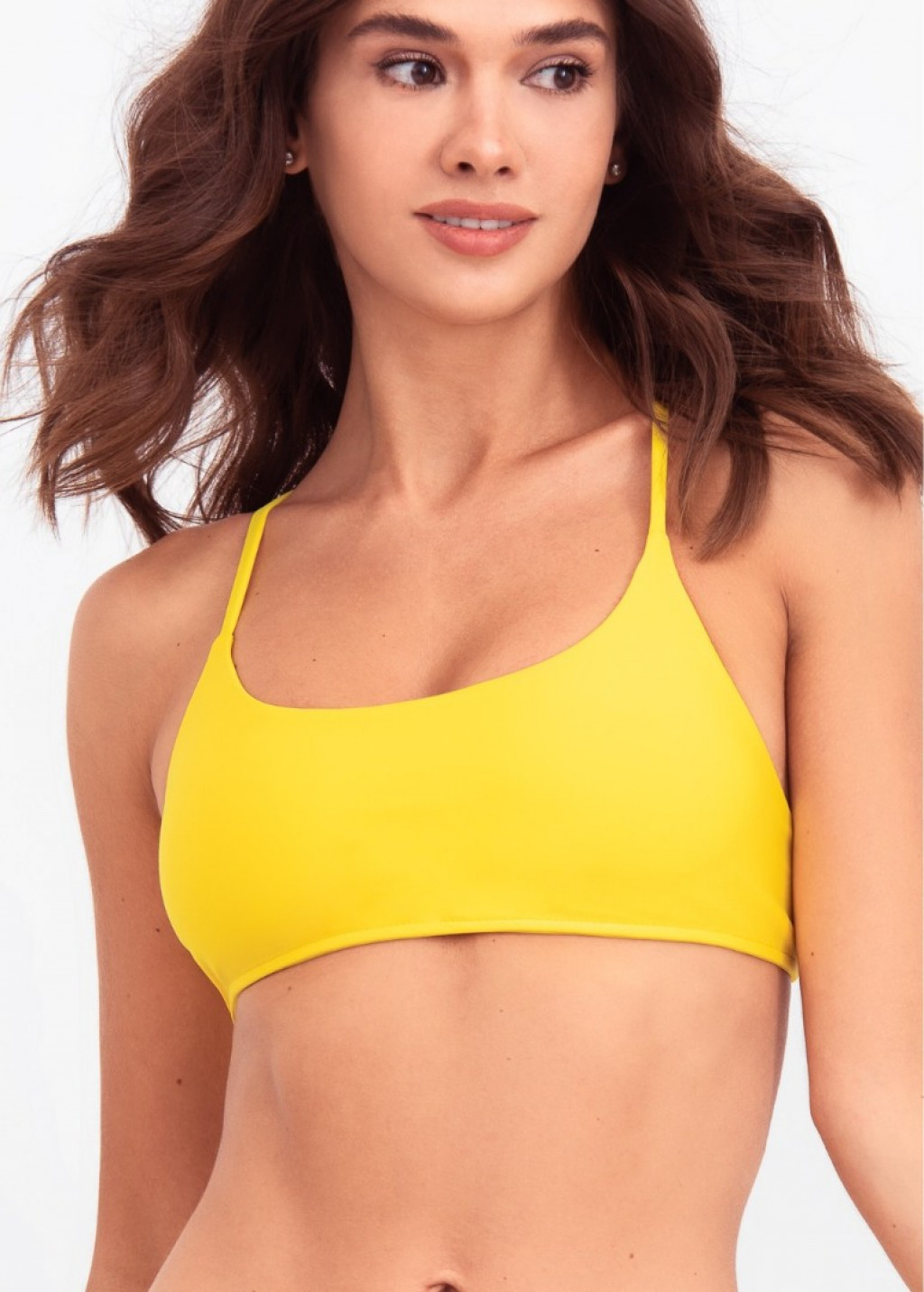 Yellow Bralette Top And Slip Bikini Bottom