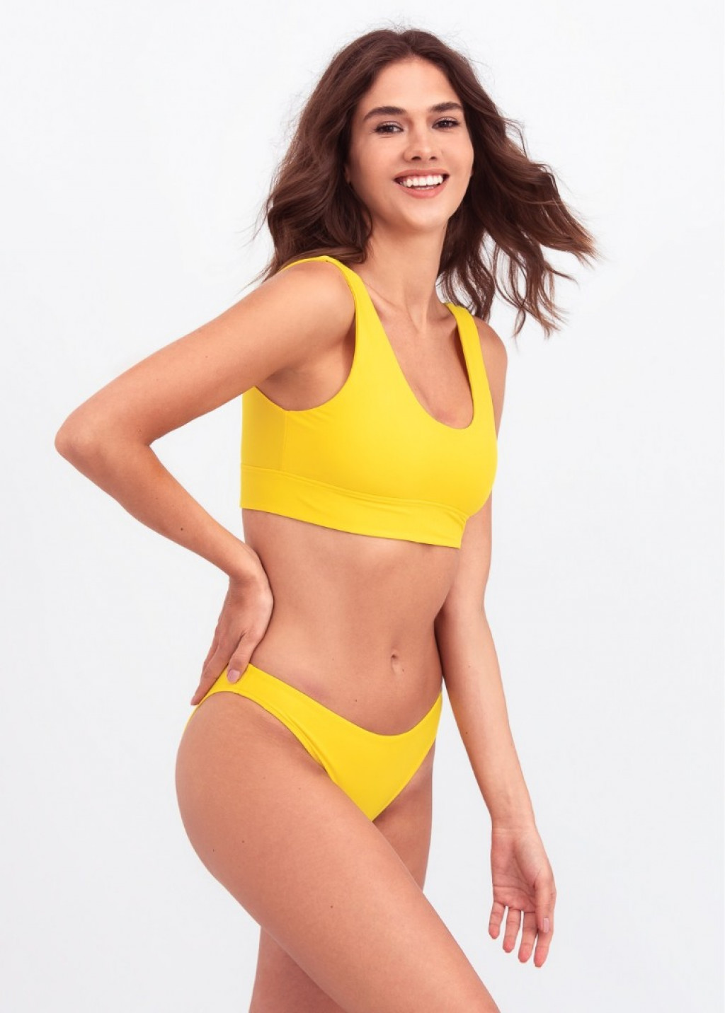Yellow Sports Bikini Top