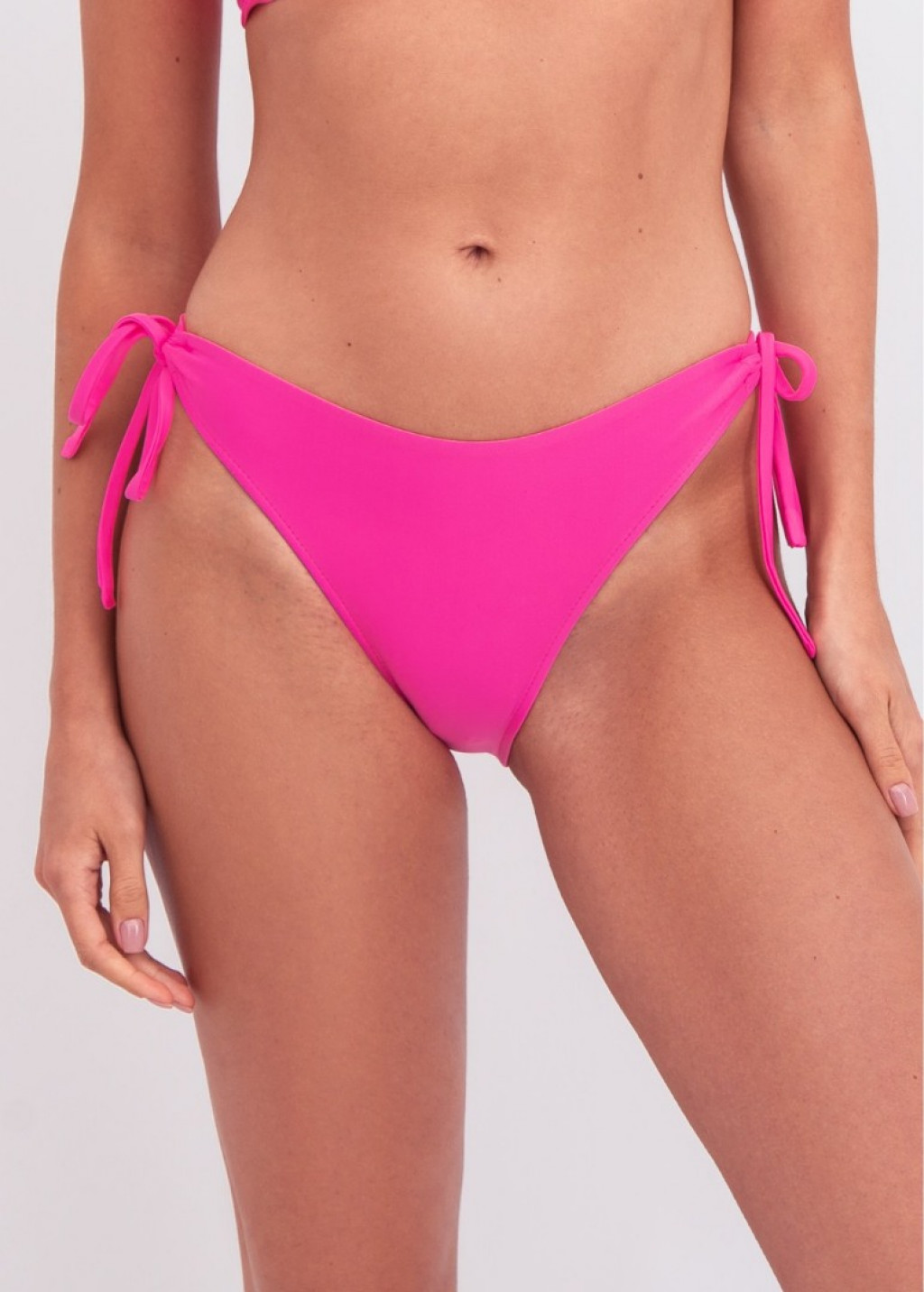 Pink Side Tie Slip Bikini Bottom