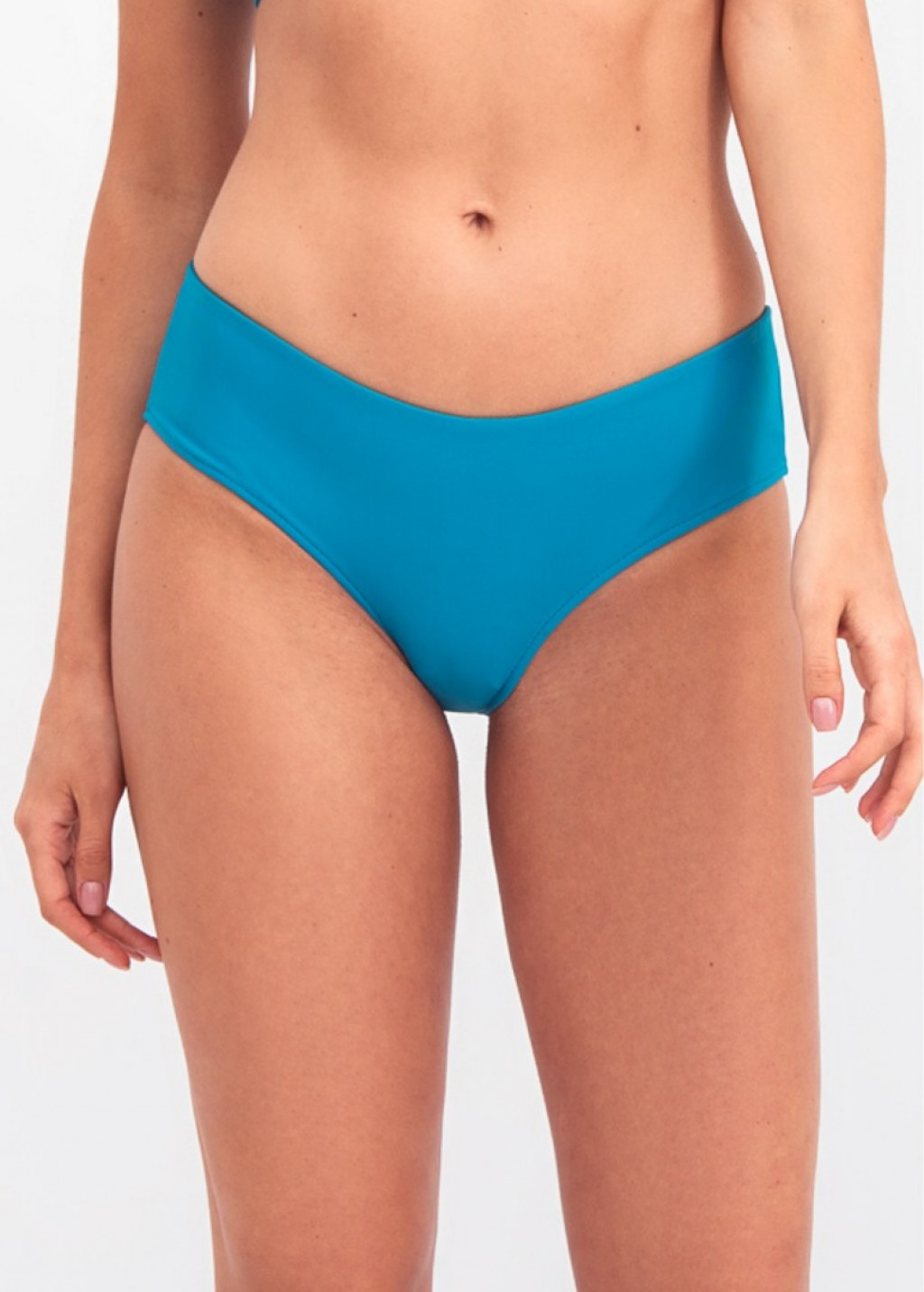 Blue Brazilian Bikini Bottom And Back Tie Bralette Top
