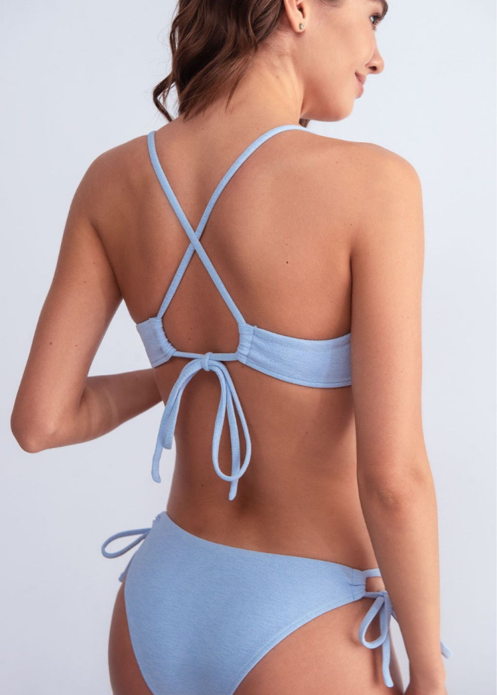 Blue Bralette Bikini Top