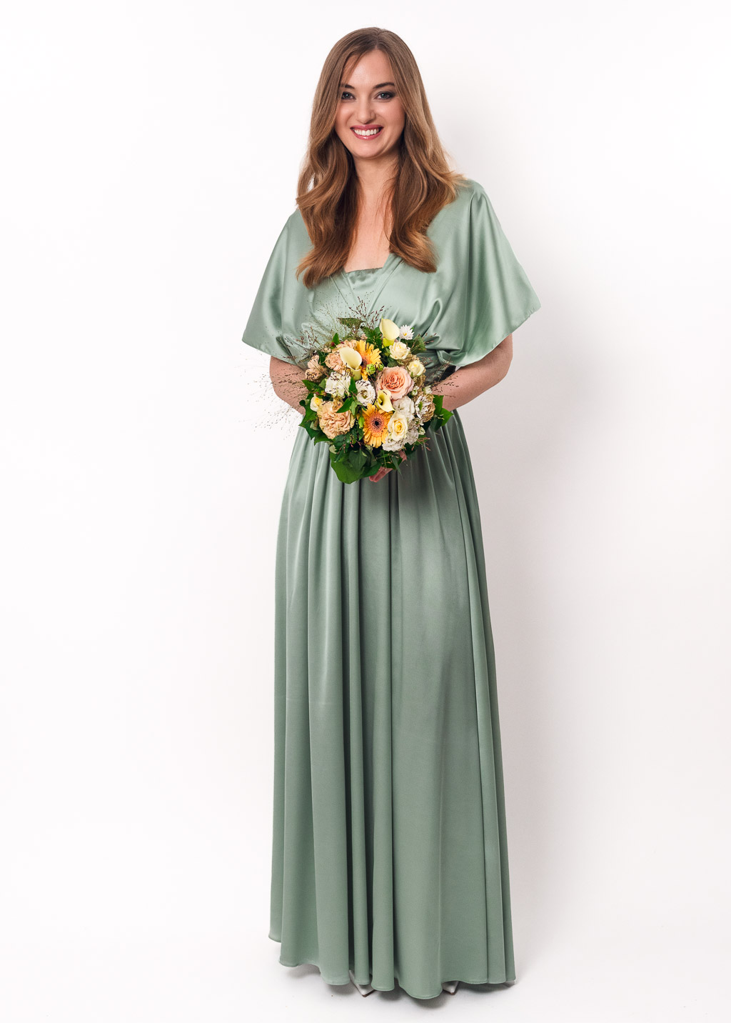 Sage green infinity dress