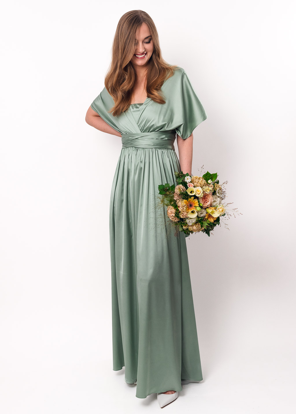 Sage green infinity dress