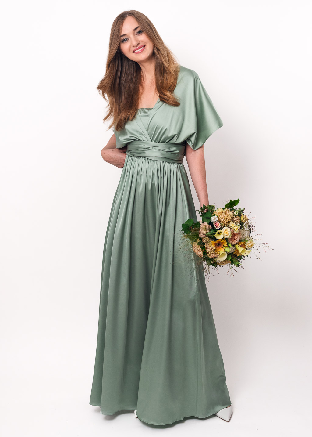 Sage green infinity dress