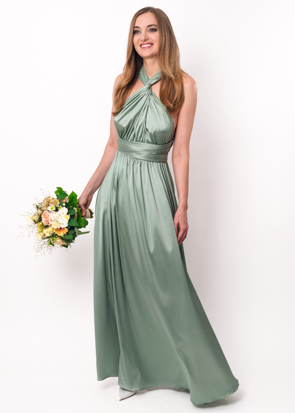 Sage green infinity dress