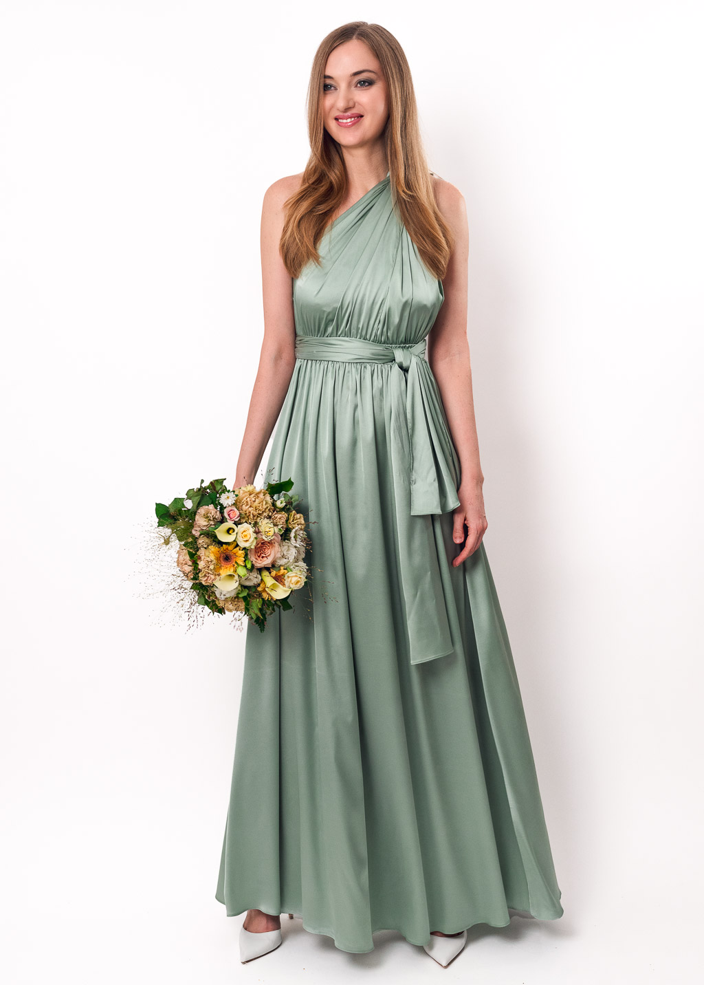 Sage green infinity dress