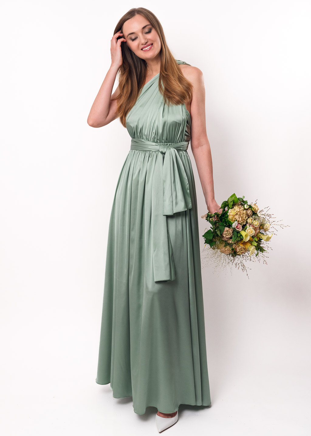 Sage green infinity dress