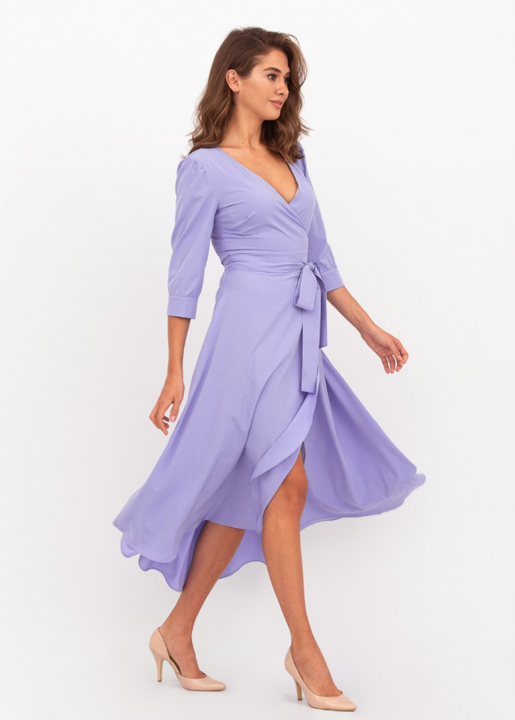 Light purple wrap dress