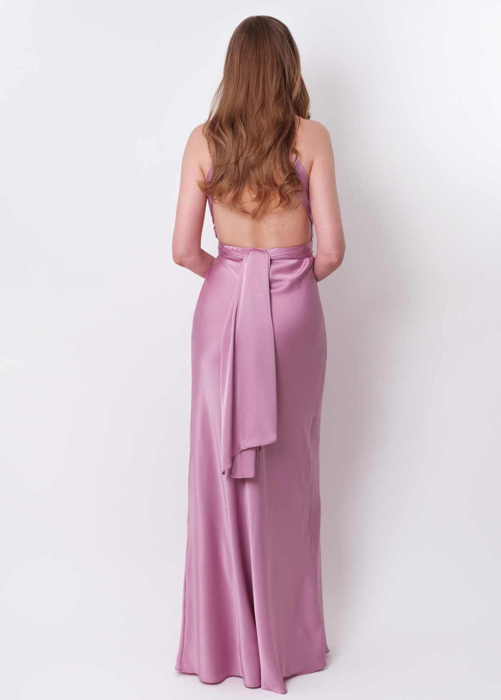 Rose pink infinity long dress