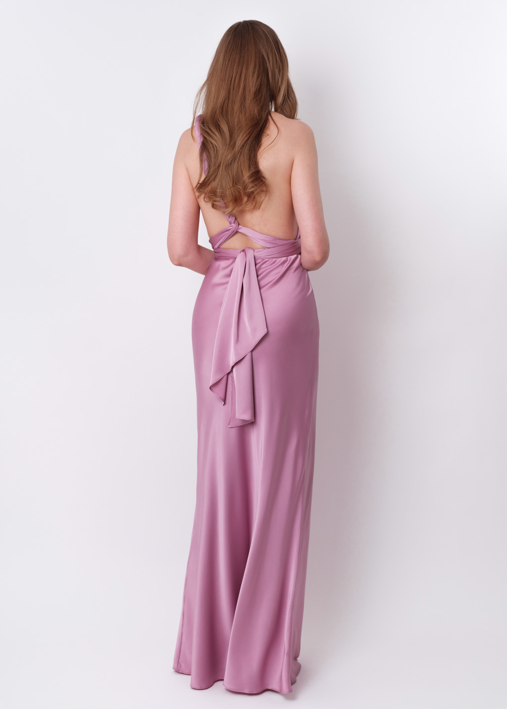 Rose pink infinity long dress