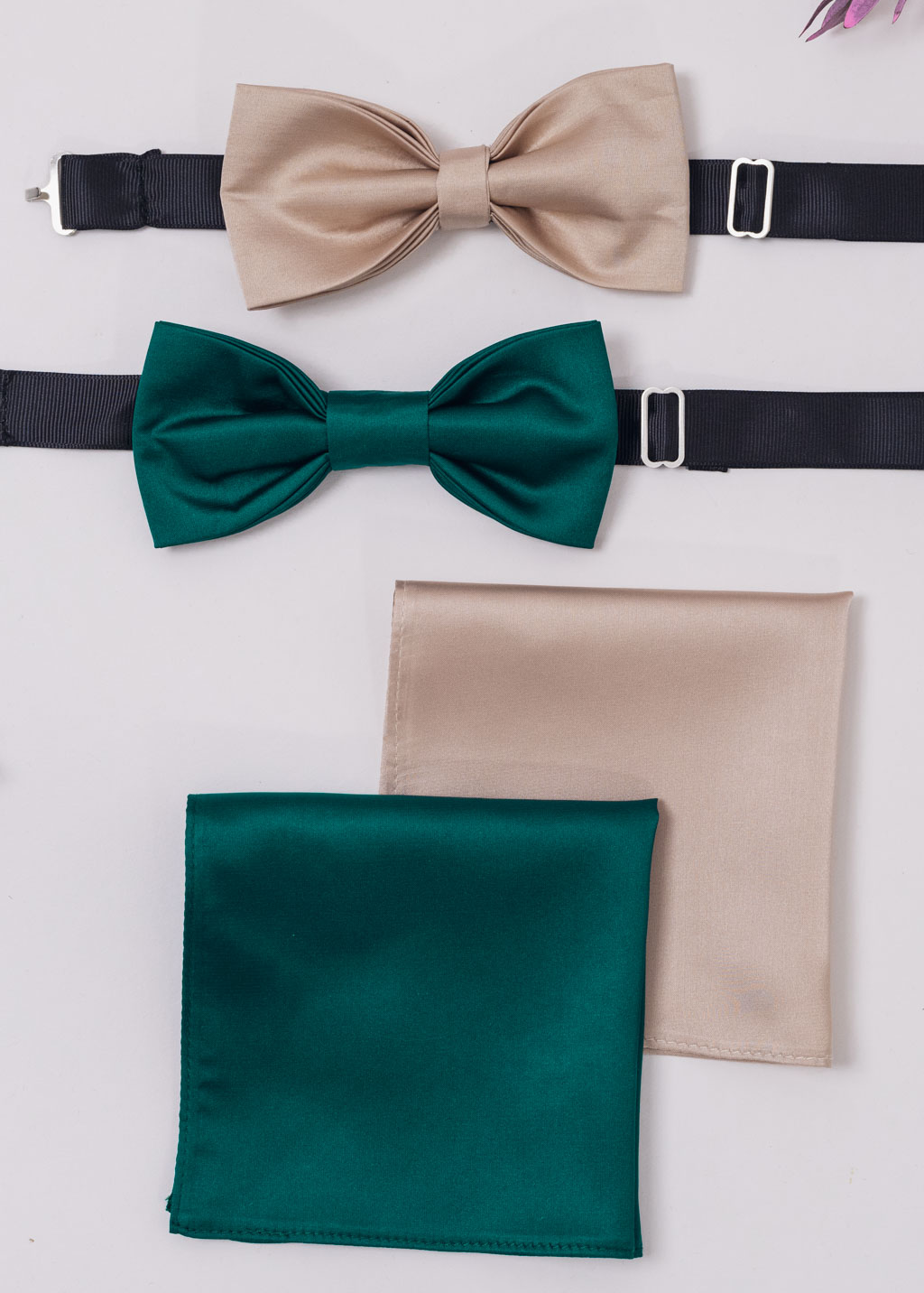 Silk bow tie & pocket square 