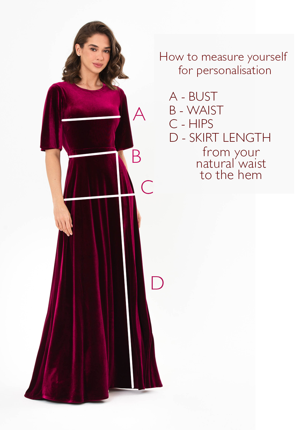 Plum burgundy velvet wrap slit dress