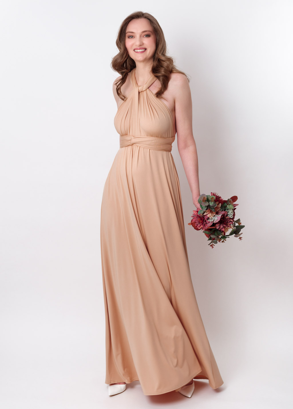 Champagne gold infinity long dress