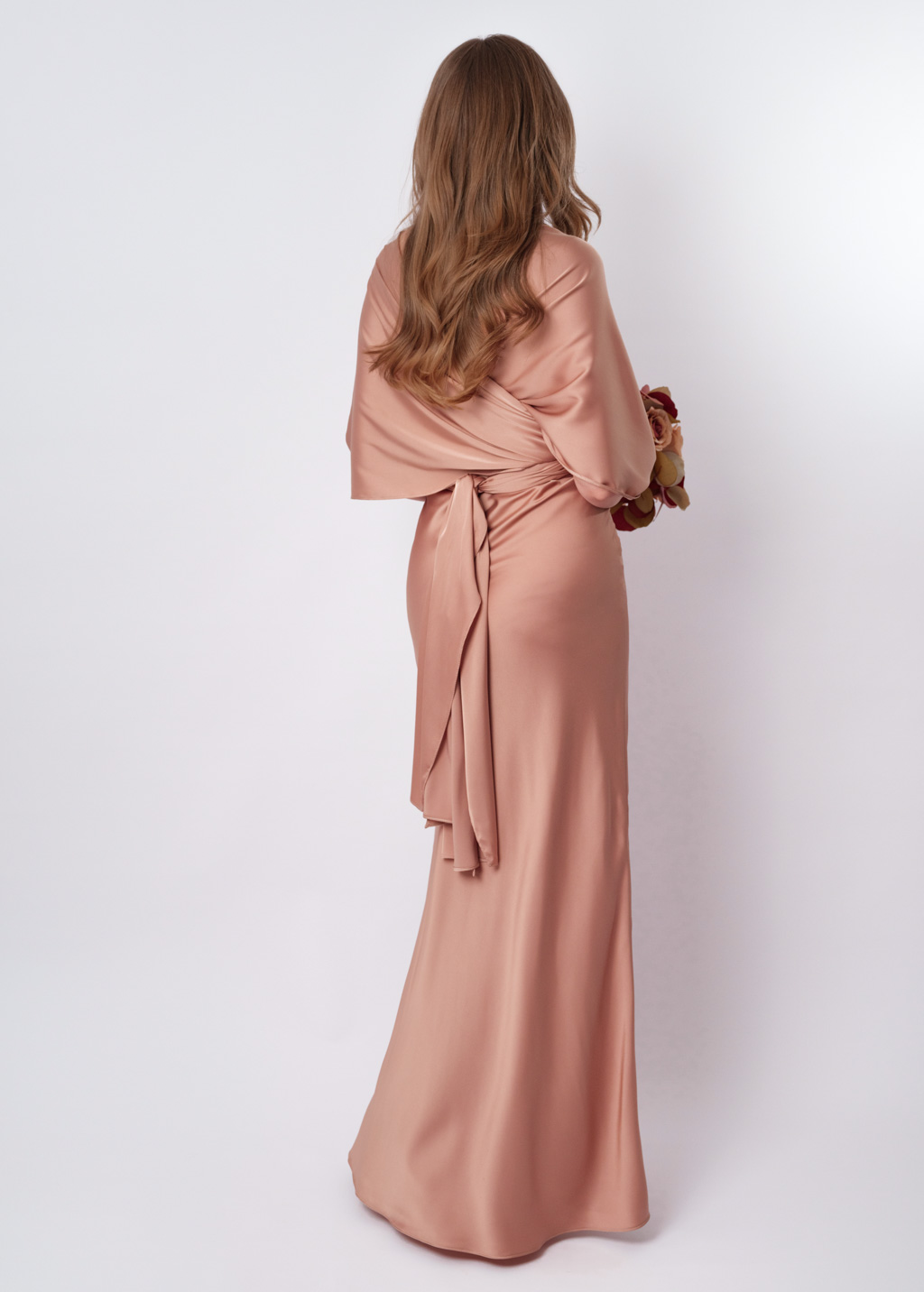 Rose gold infinity long dress