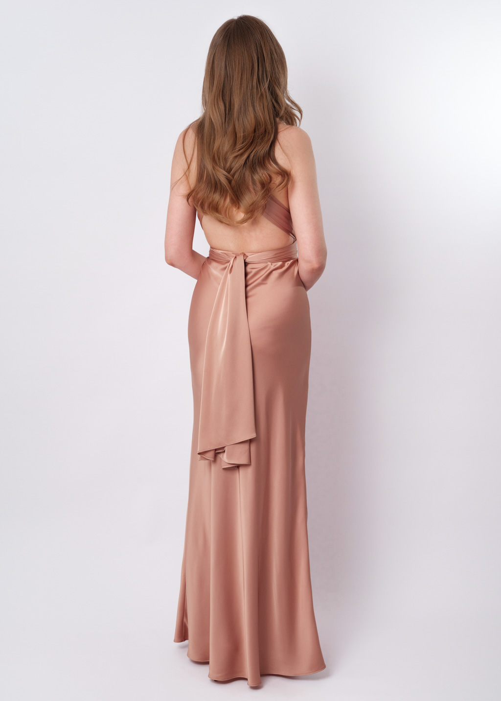 Rose gold infinity long dress