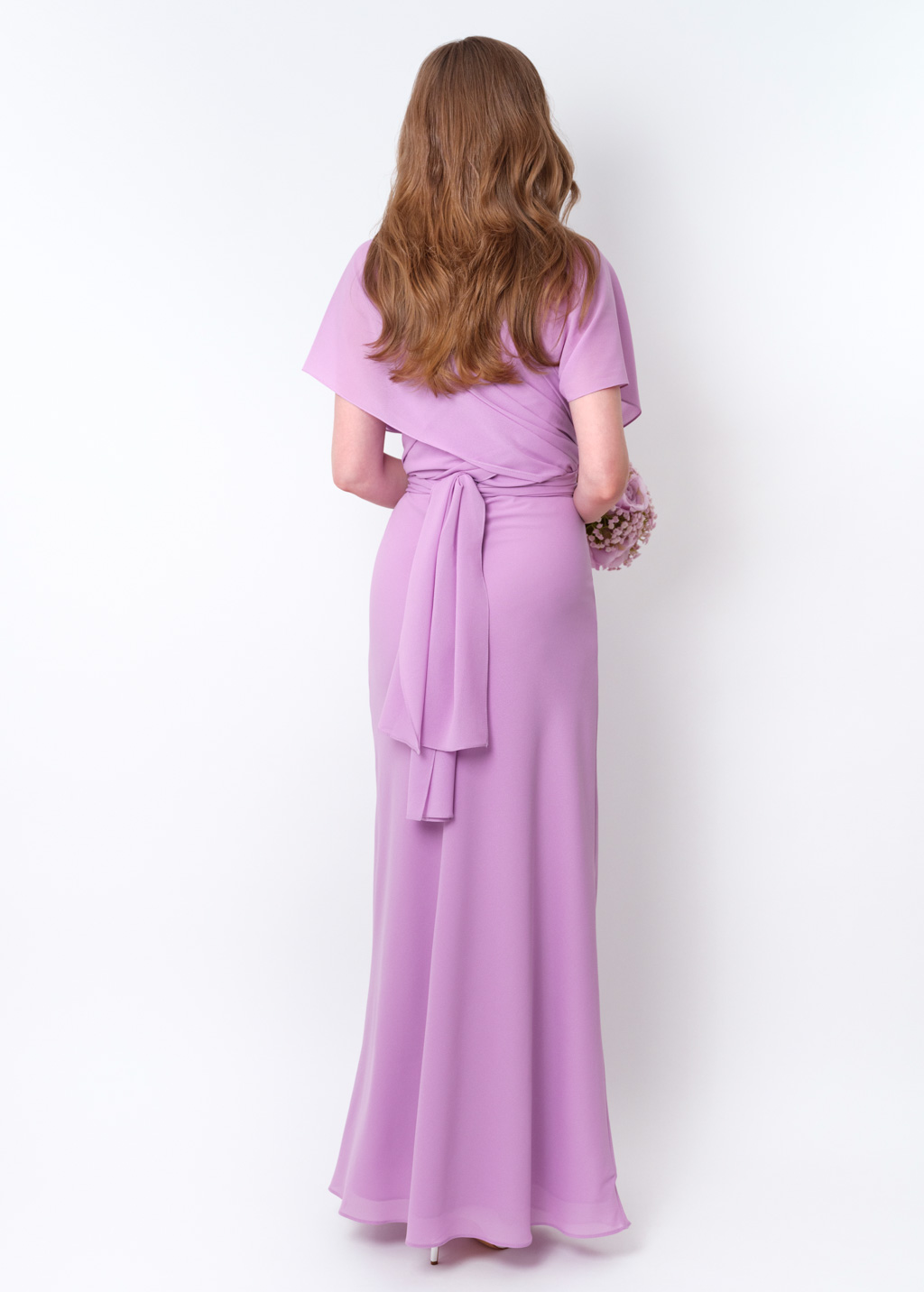 Lilac chiffon infinity long dress