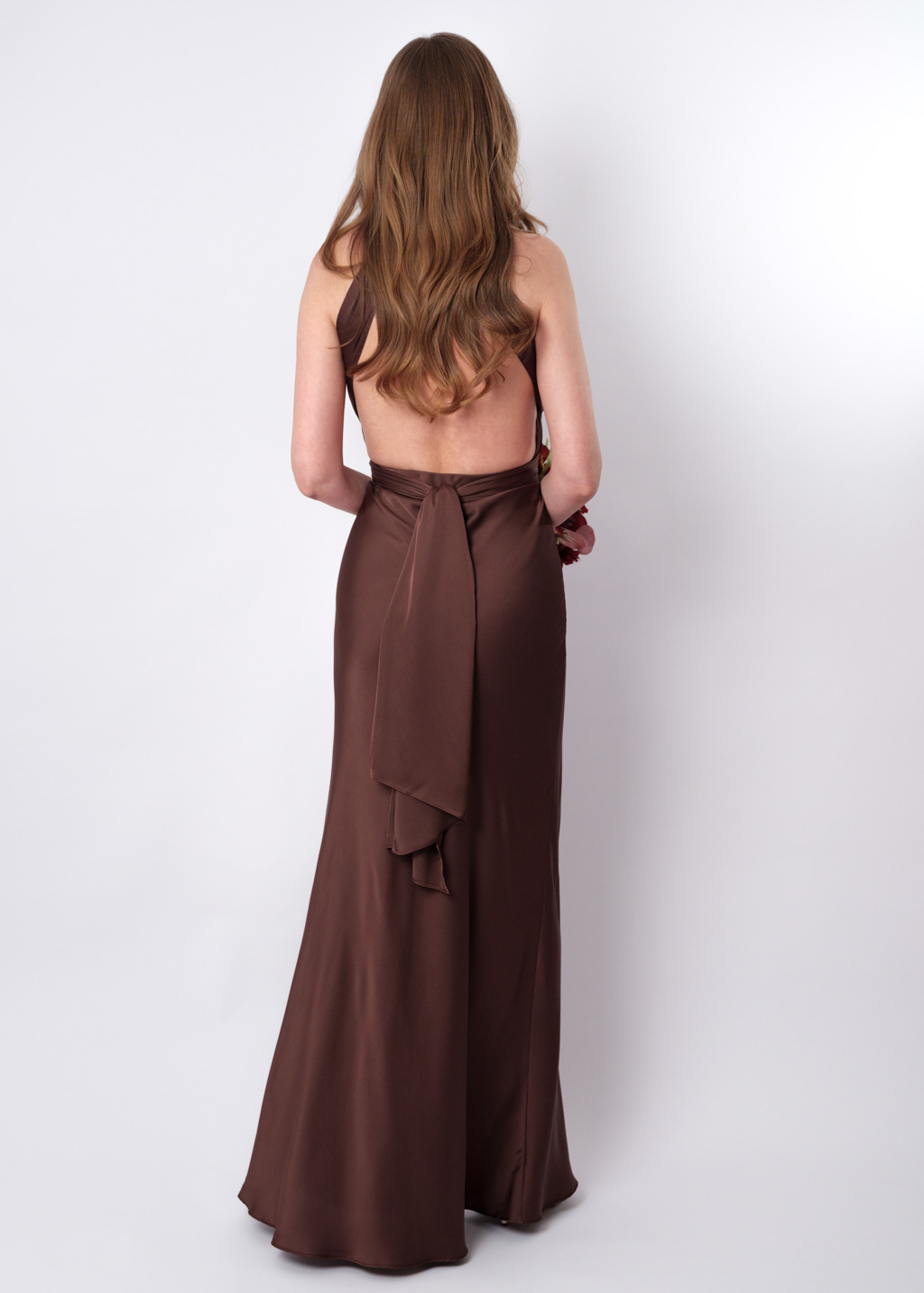 Chocolate brown infinity long dress