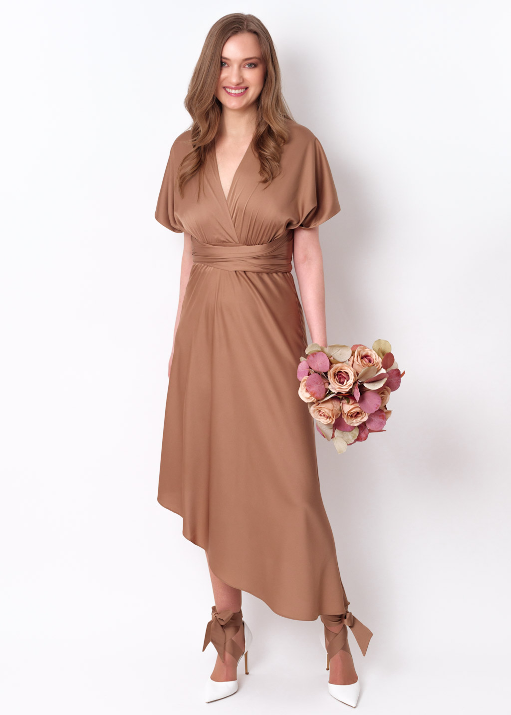 Cappuccino infinity asymmetric dress