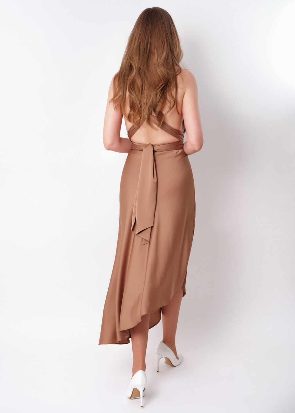 Cappuccino infinity asymmetric dress