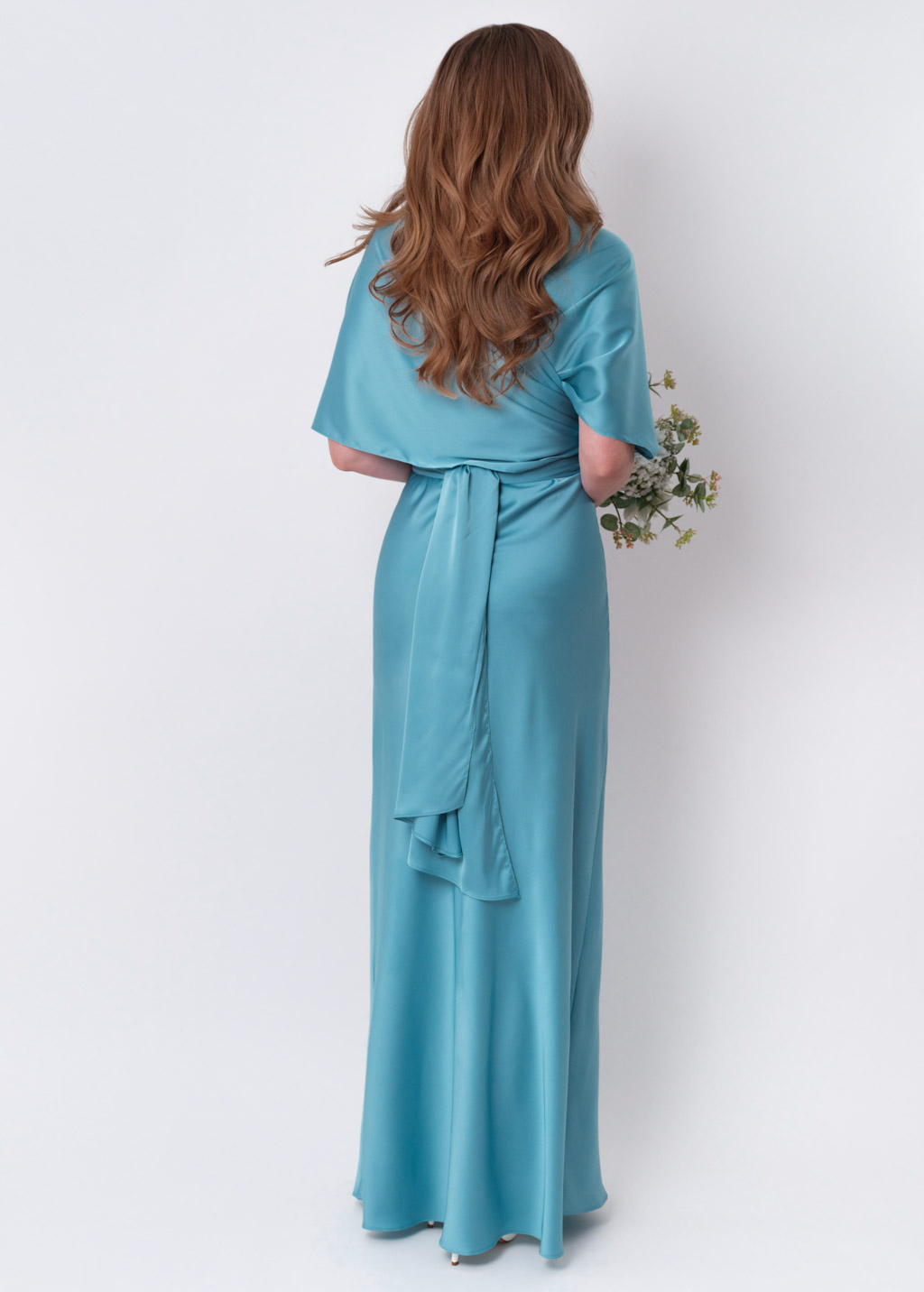 Dusty blue infinity long dress