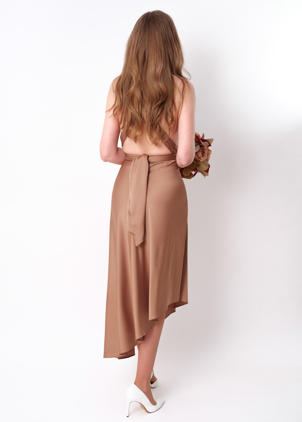 Cappuccino infinity asymmetric dress