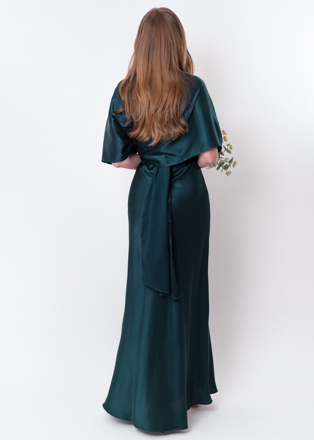 Dark teal green infinity long dress