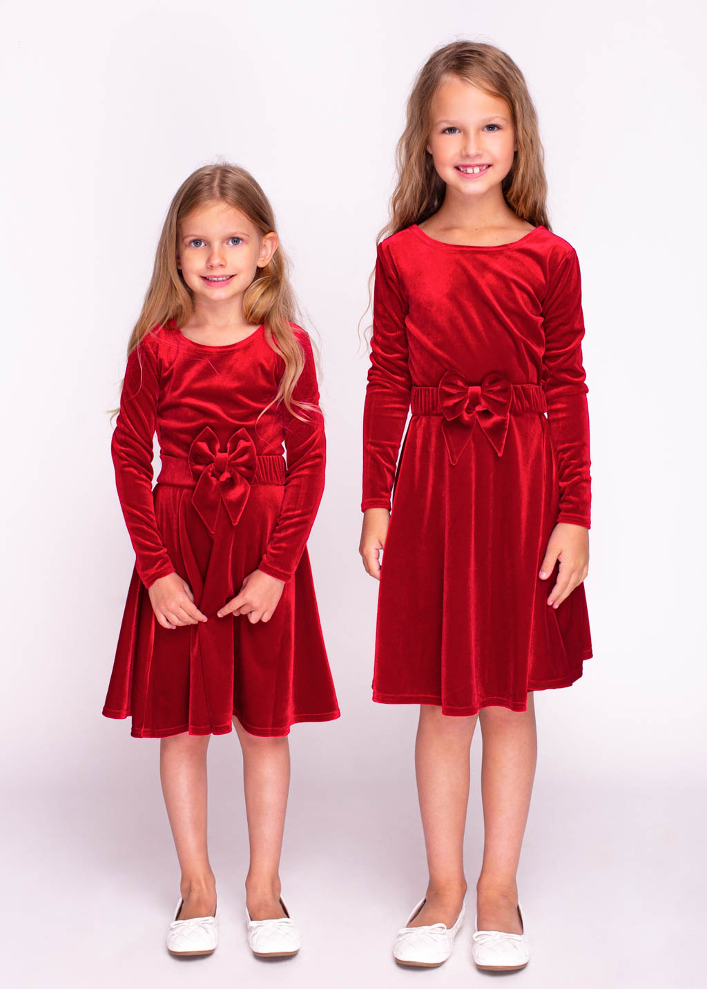 Red girl velvet dresses
