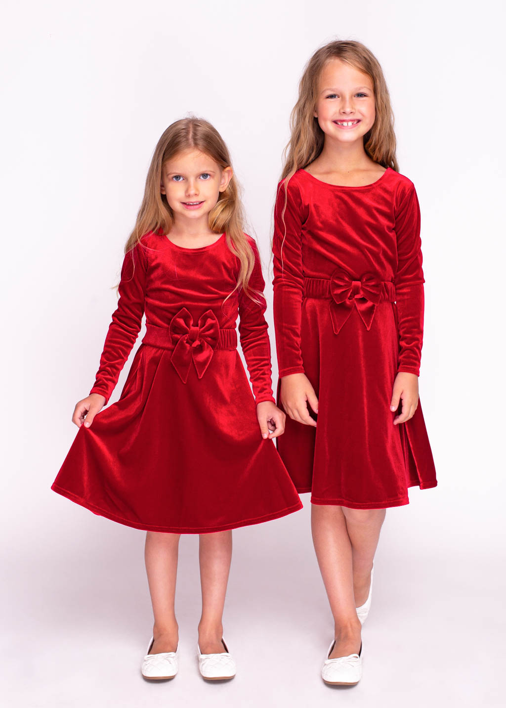 Red girl velvet dresses