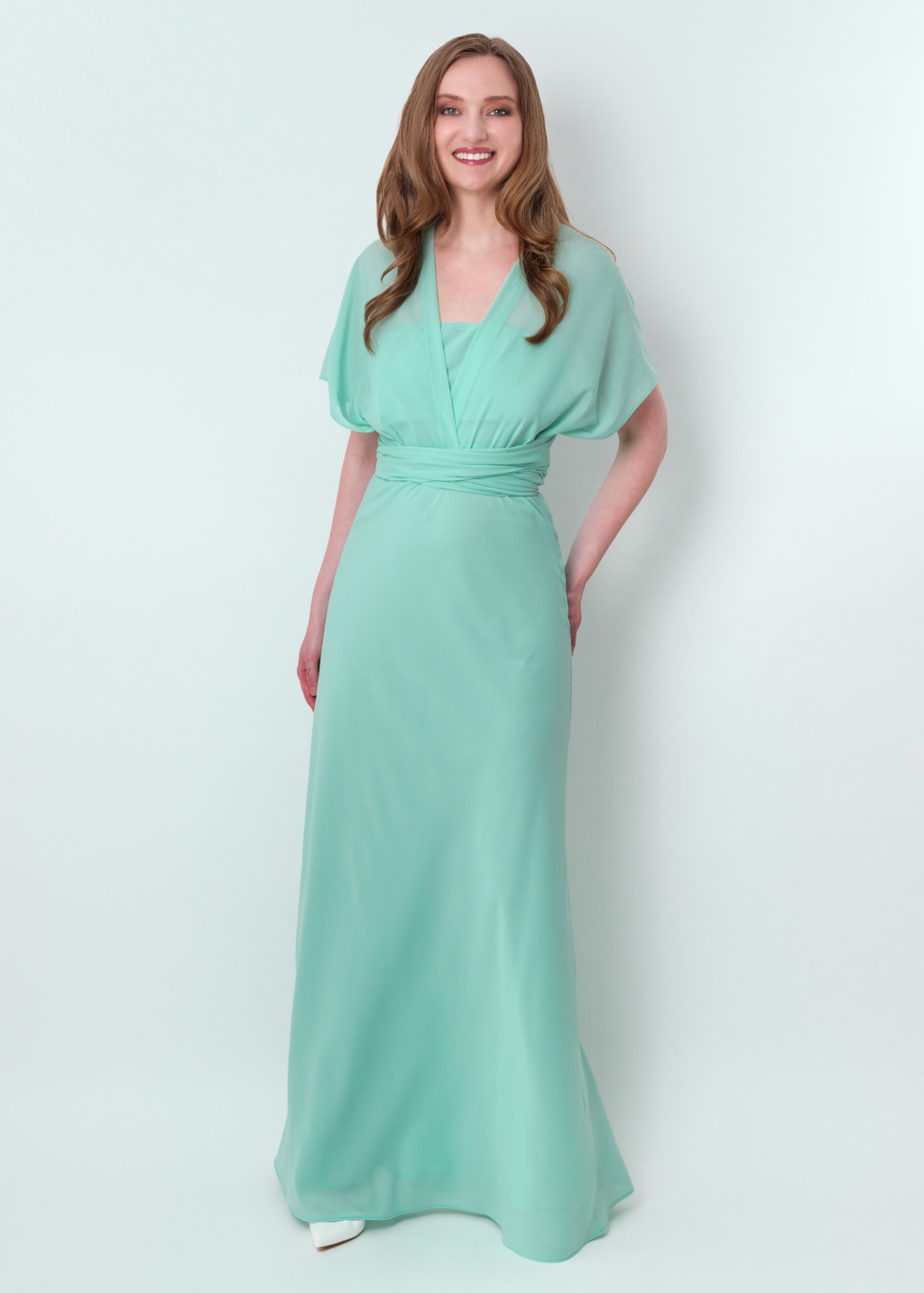 Tiffany blue infinity long dress