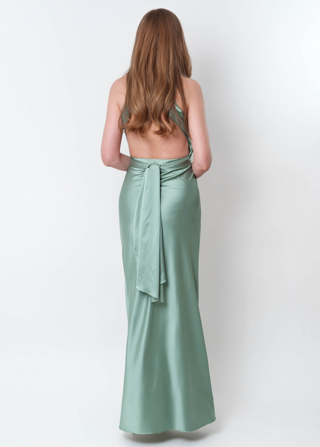 Sage green infinity long dress