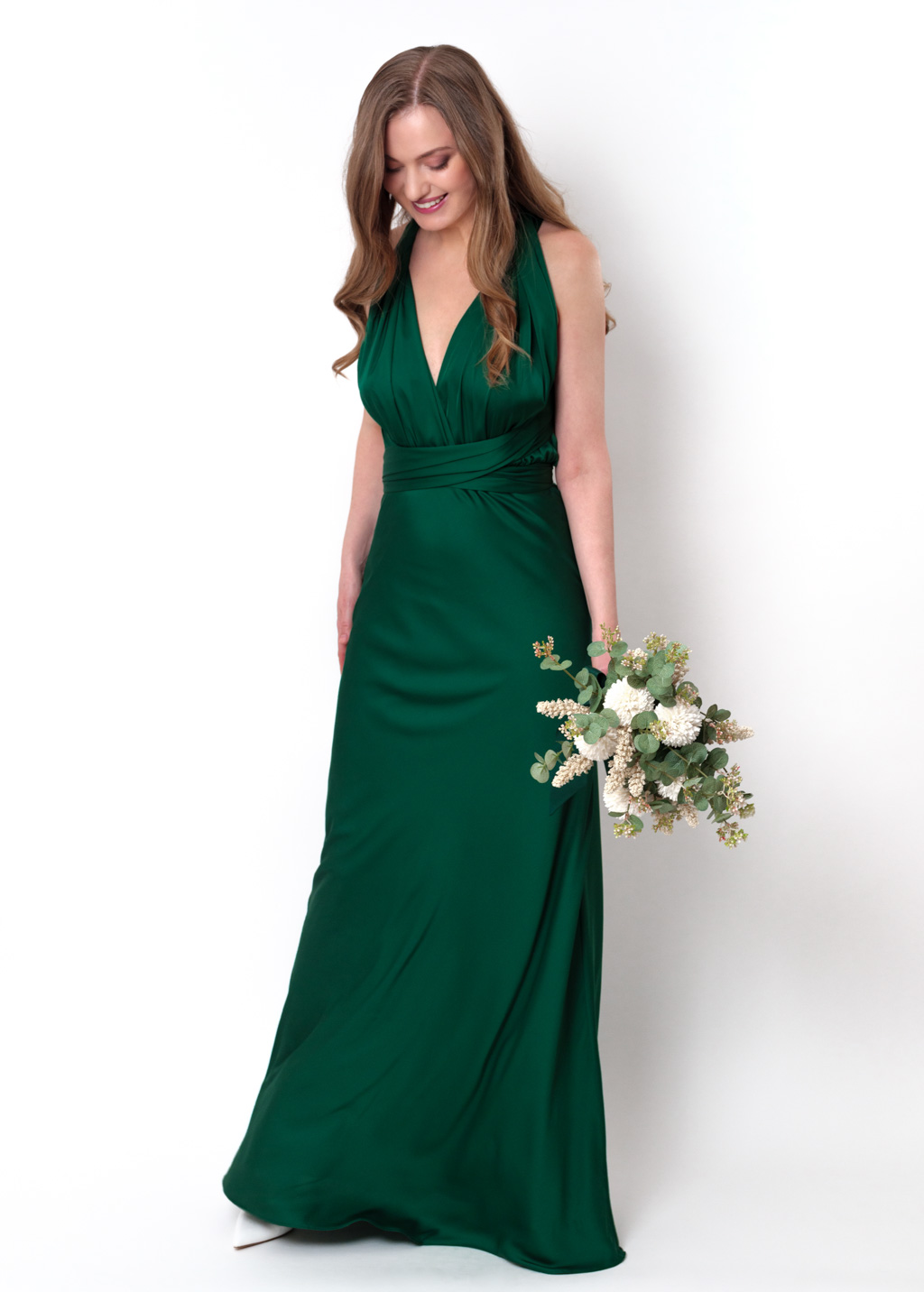 Dark green infinity long dress