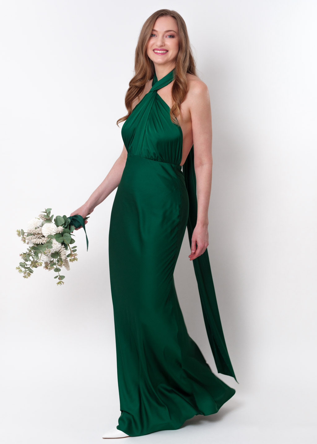 Dark green infinity long dress