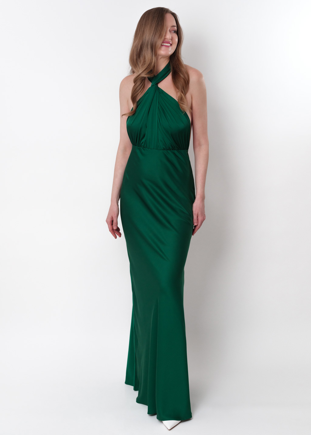 Dark green infinity long dress