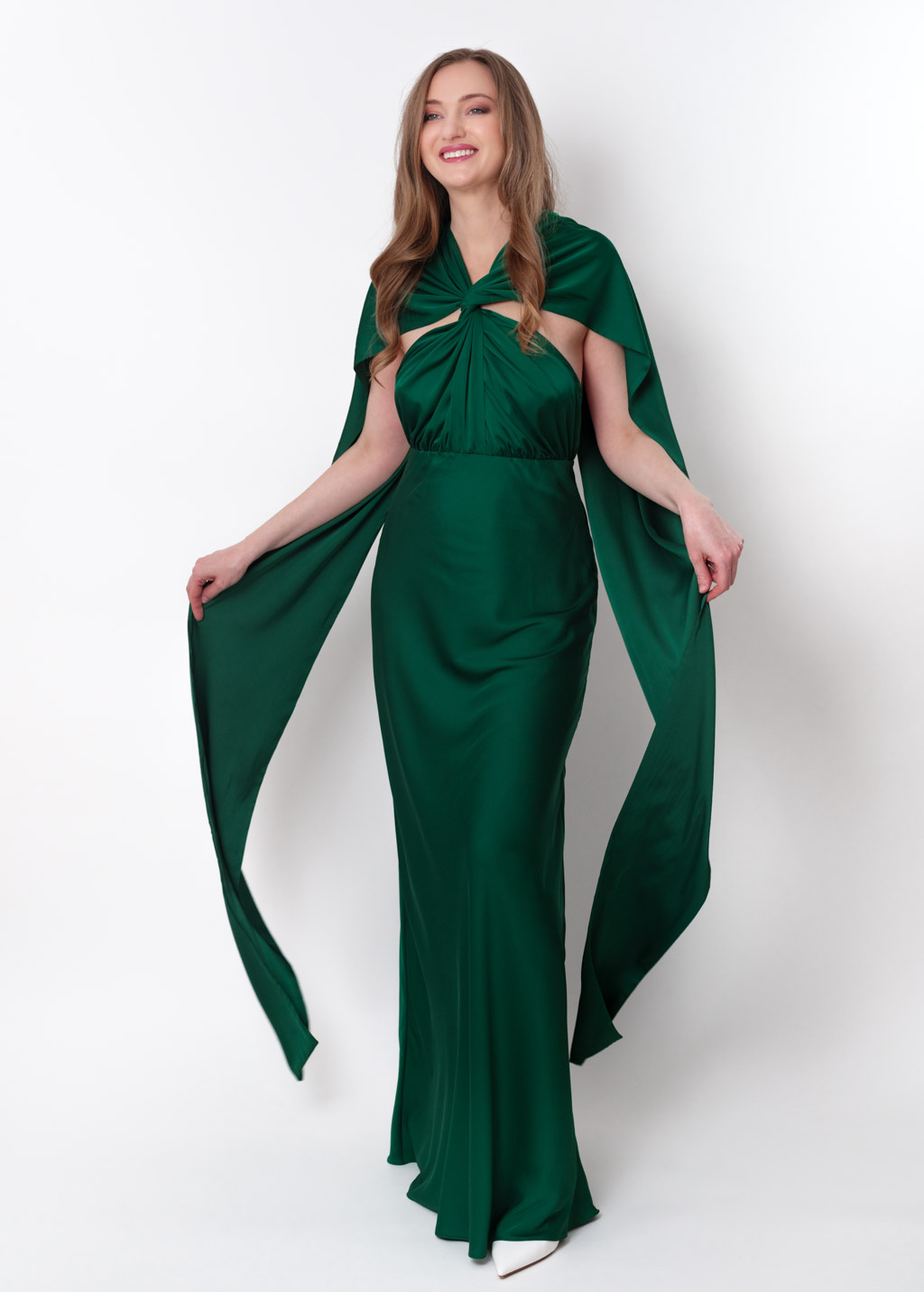 Dark green infinity long dress