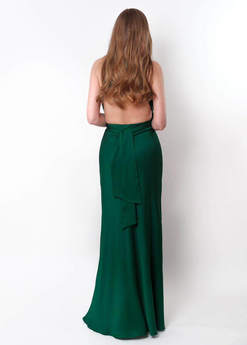 Dark green infinity high slit long dress