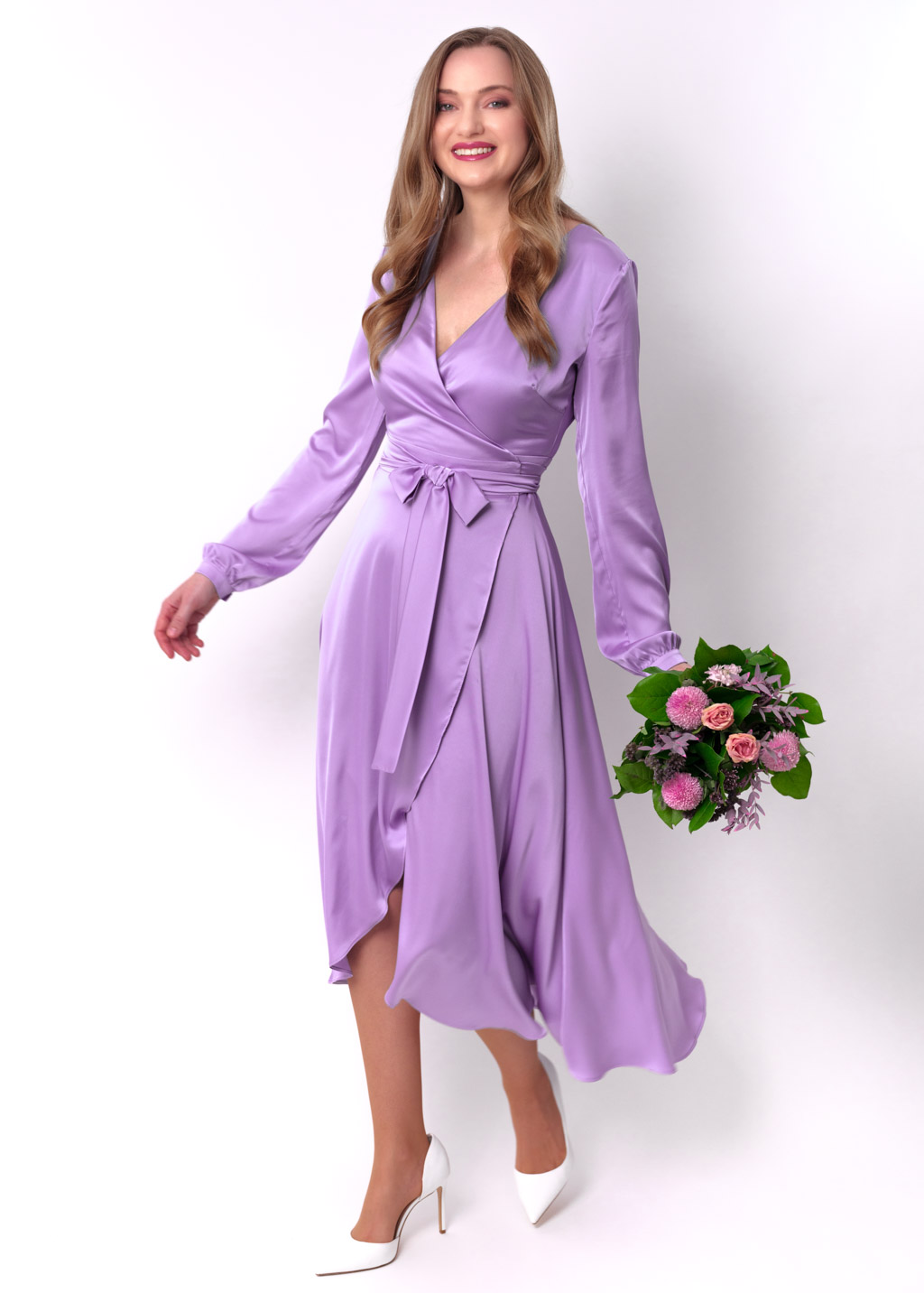 Lilac wrap dress