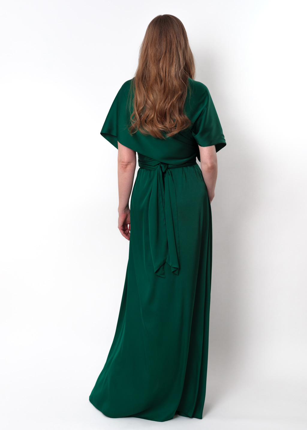Dark green infinity slit long dress