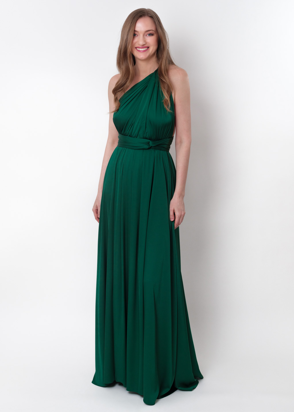 Dark green infinity slit long dress