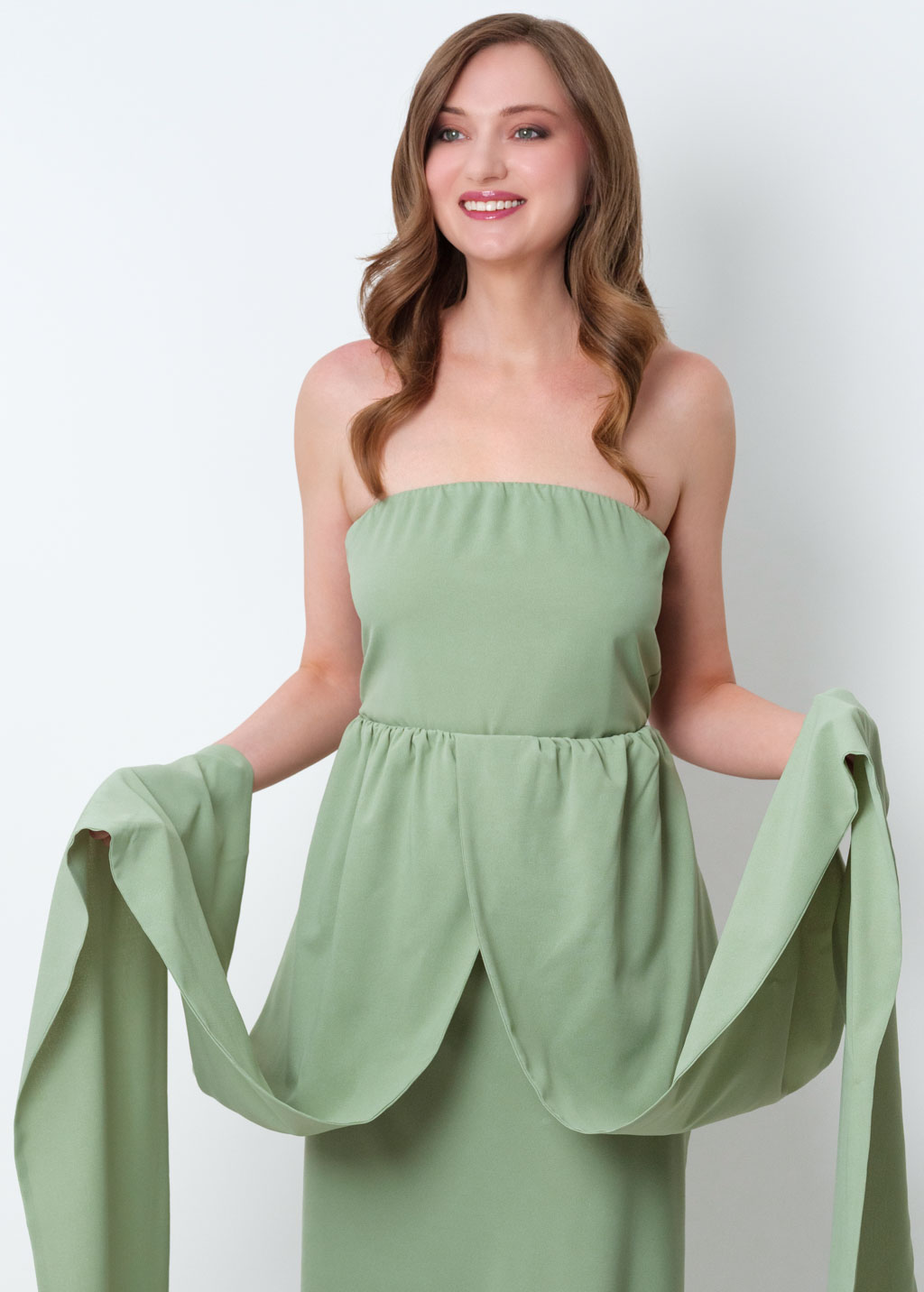 Matching chiffon bandeau for infinity dress