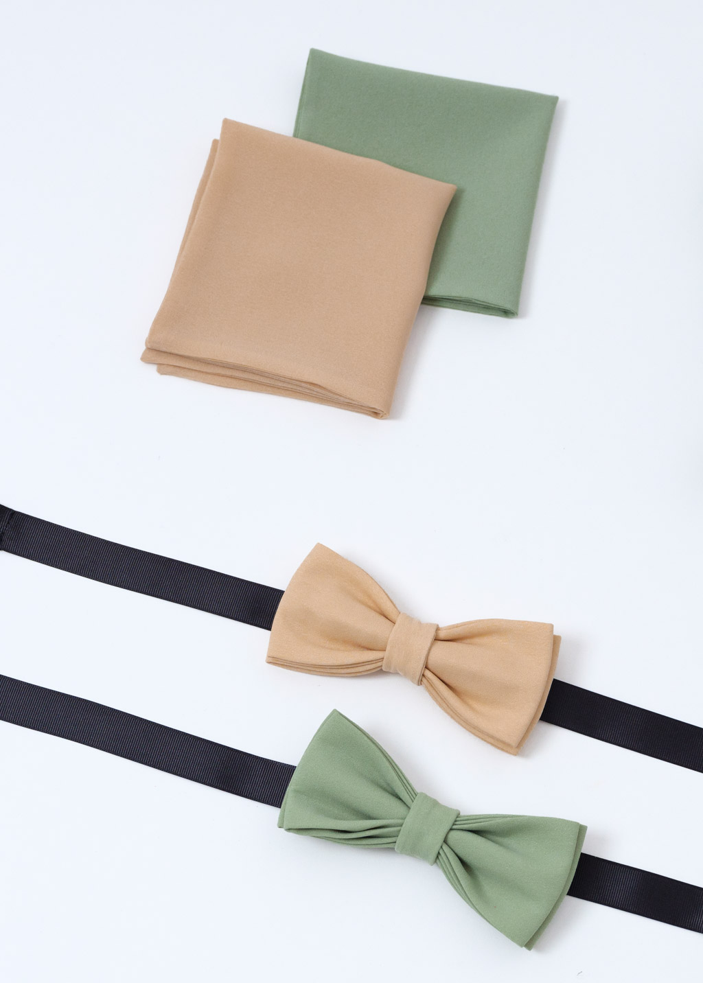 Chiffon tie, bow tie & pocket square