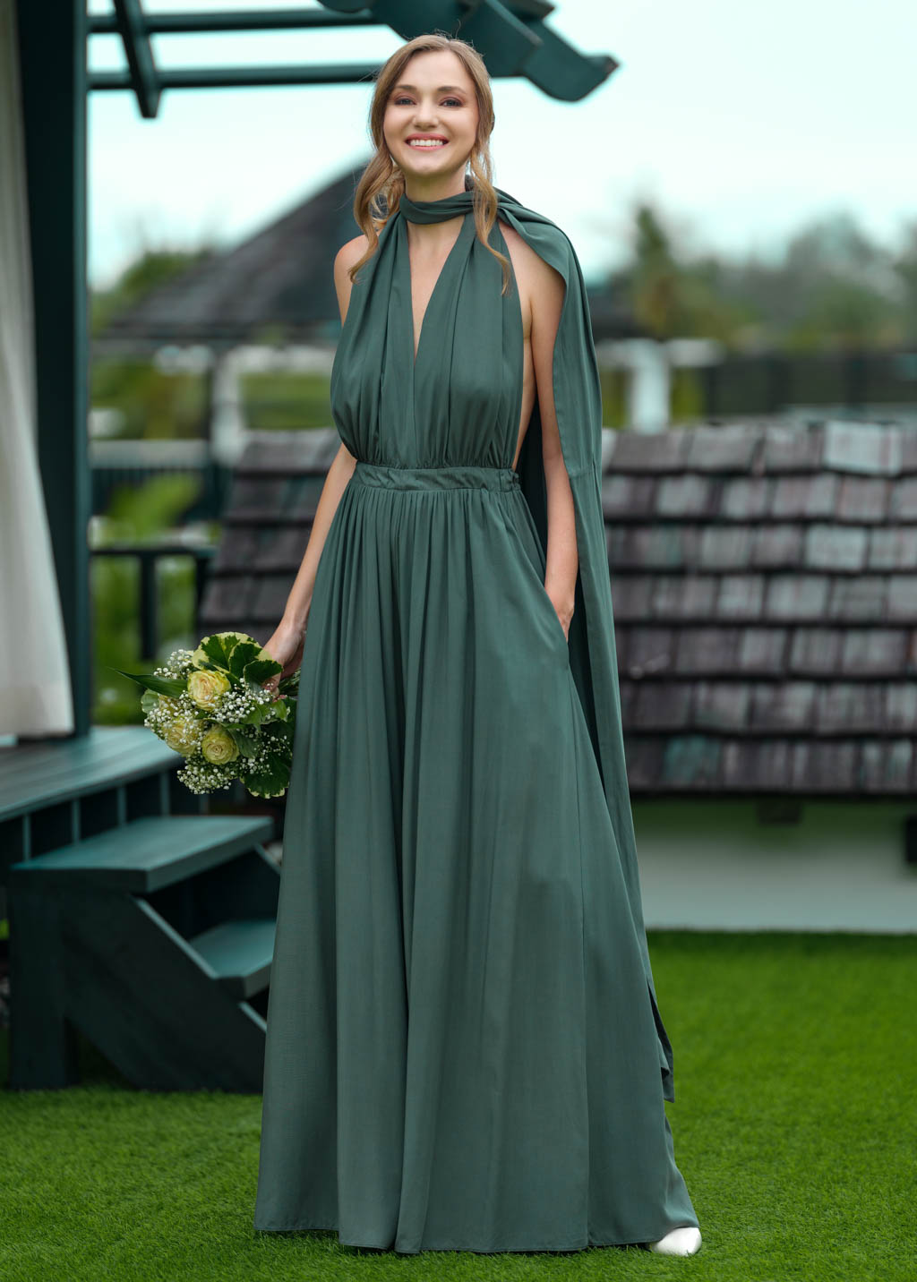 Dark green infinity jumpsuit