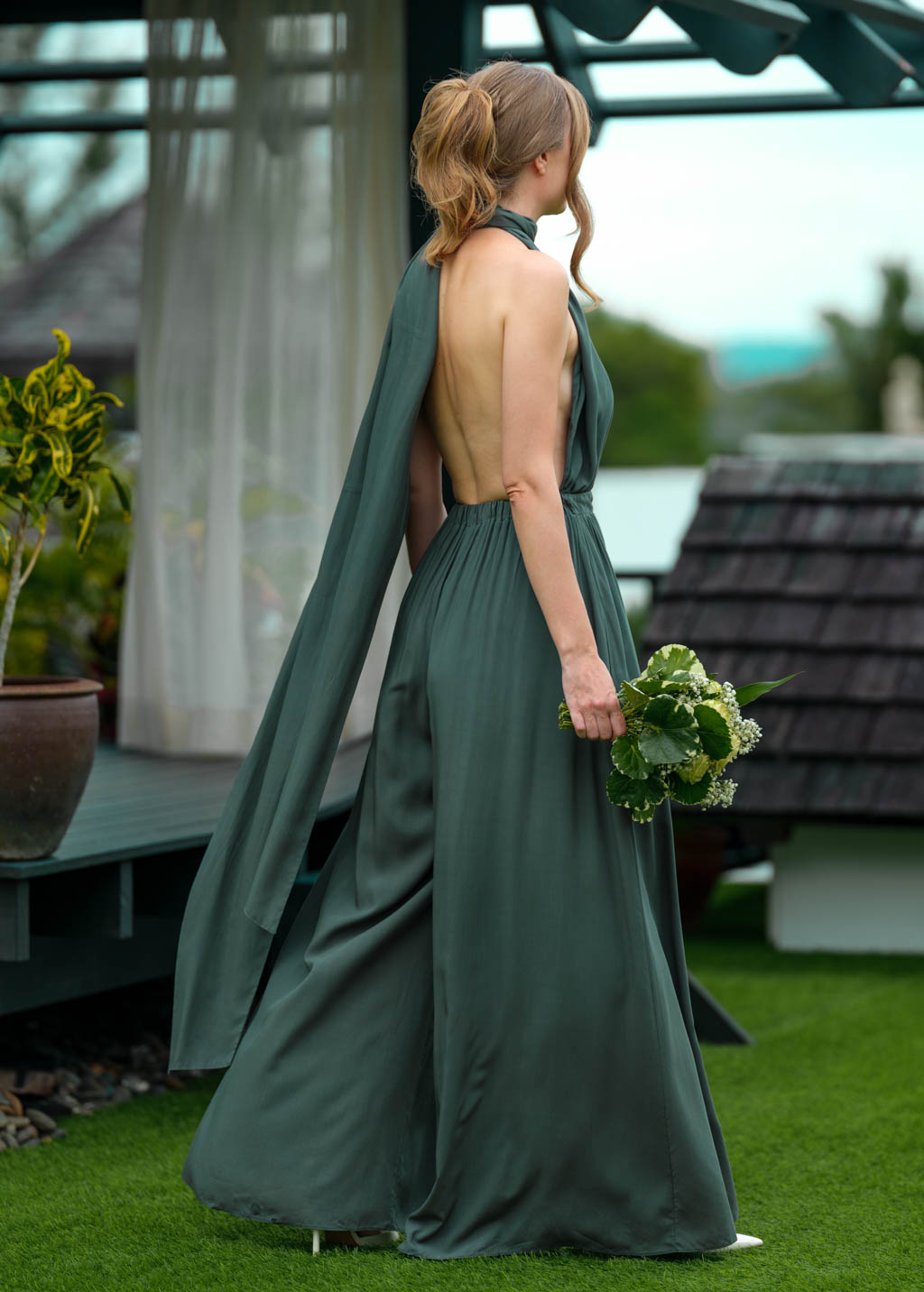 Dark green infinity jumpsuit