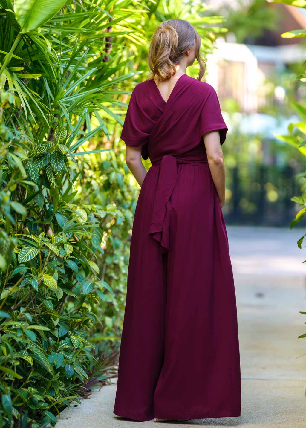 Burgundy infinity jumpsuit