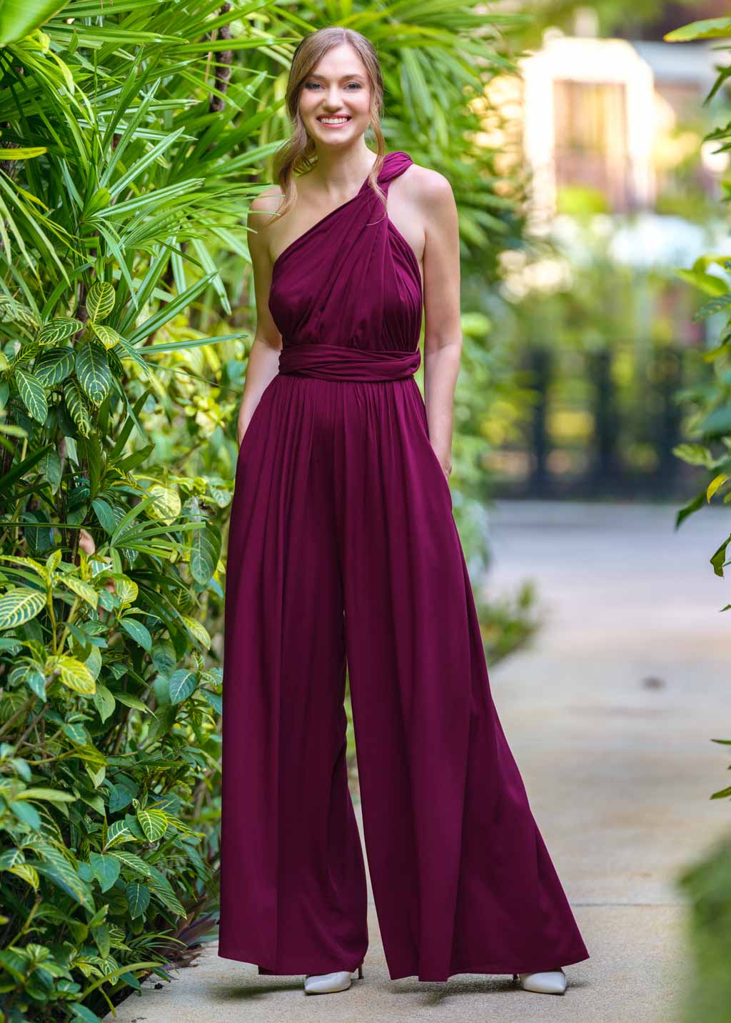 Burgundy infinity jumpsuit