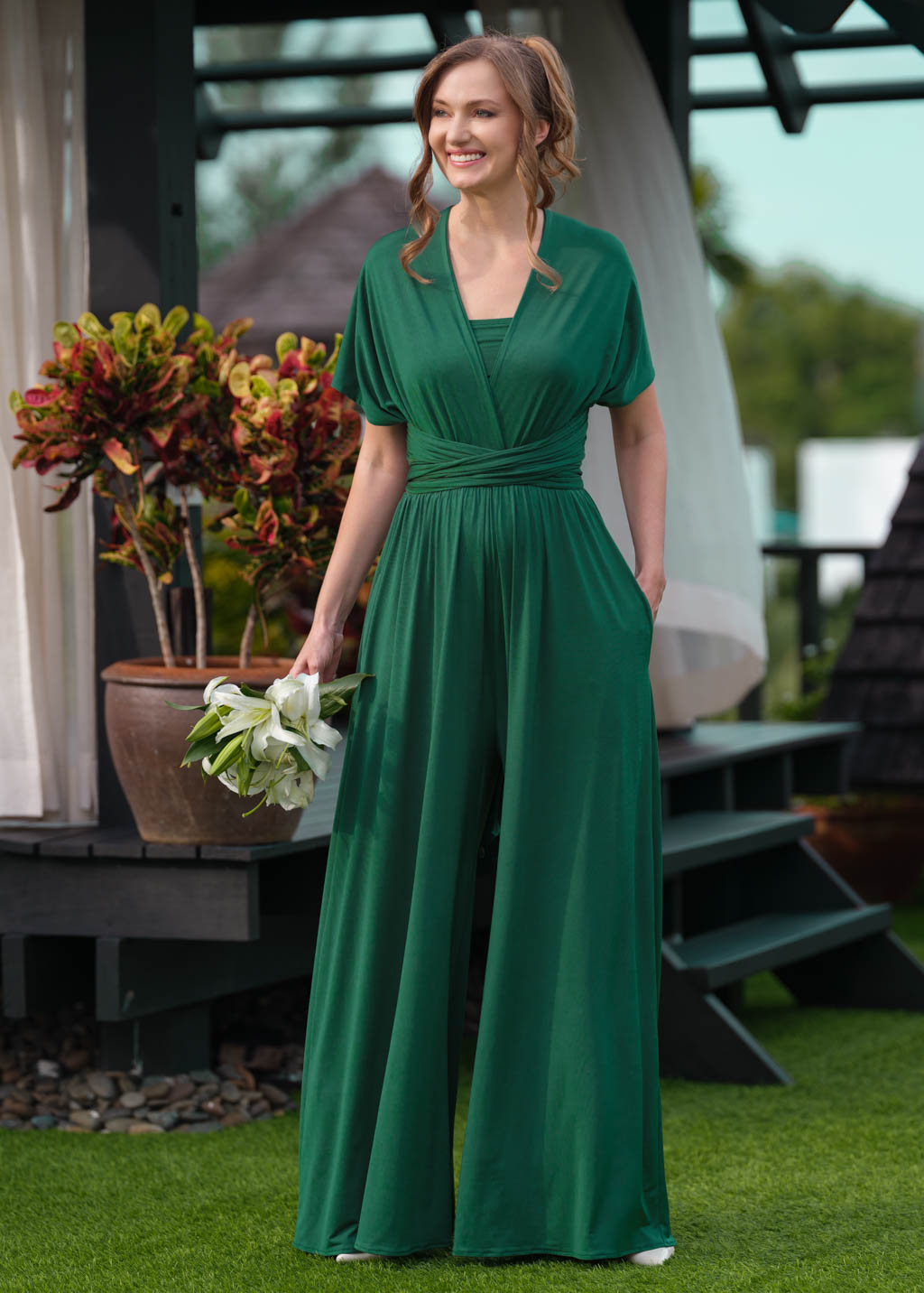 Emerald green infinity jumpsuit