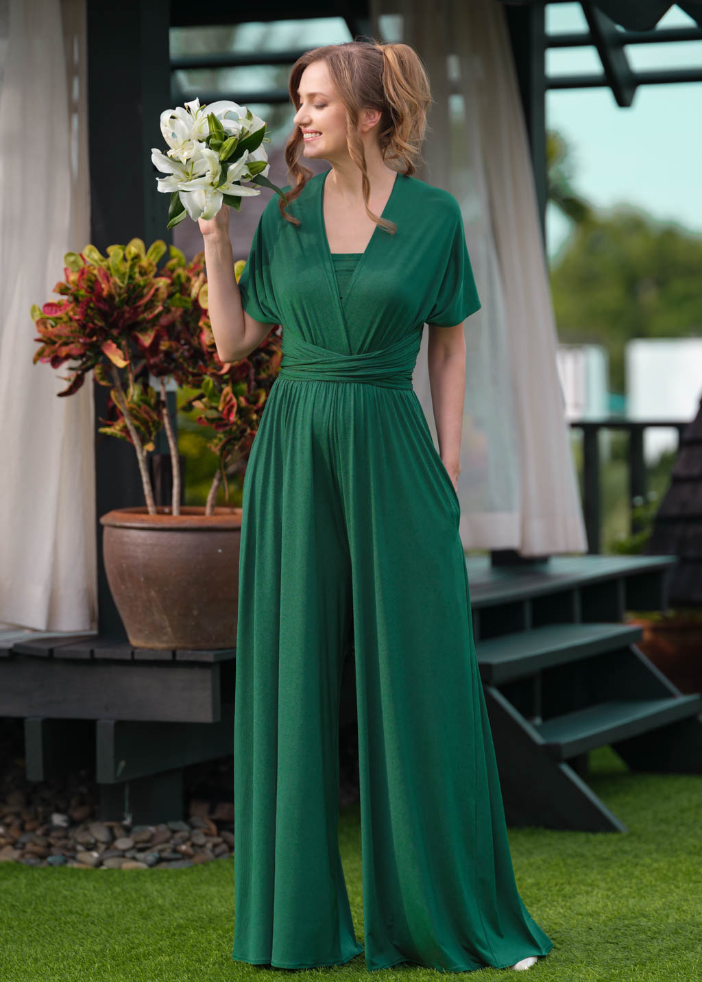 Emerald green infinity jumpsuit