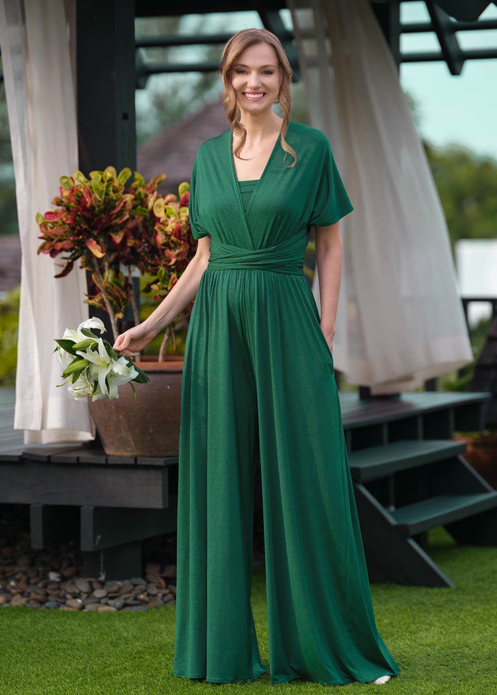 Emerald green infinity jumpsuit