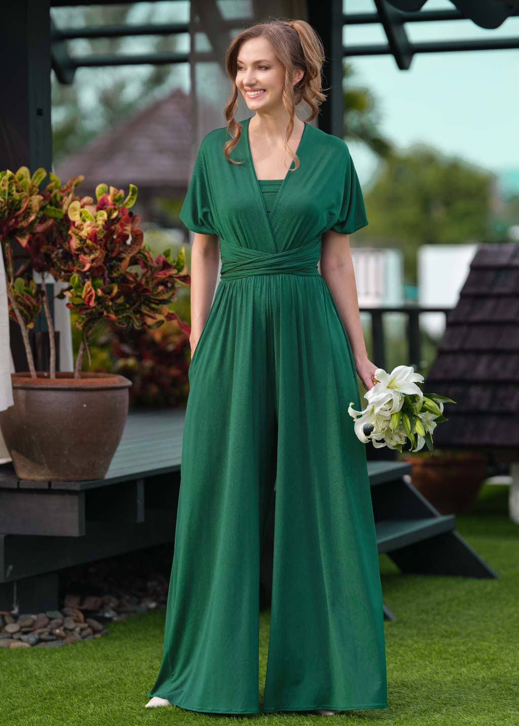 Emerald green infinity jumpsuit