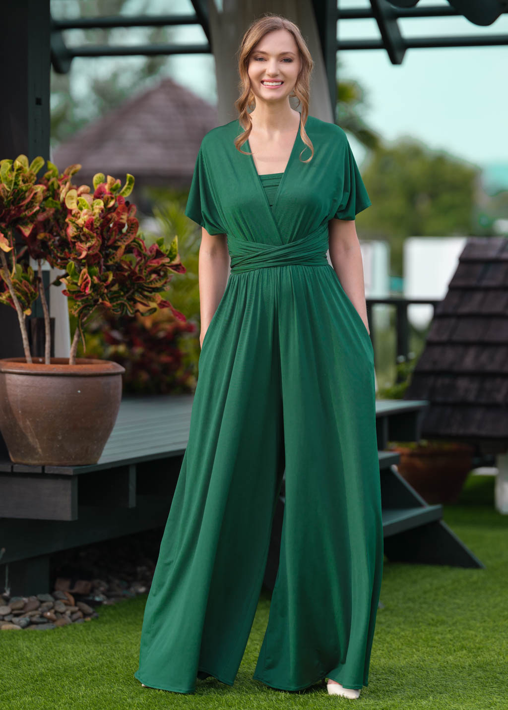 Emerald green infinity jumpsuit